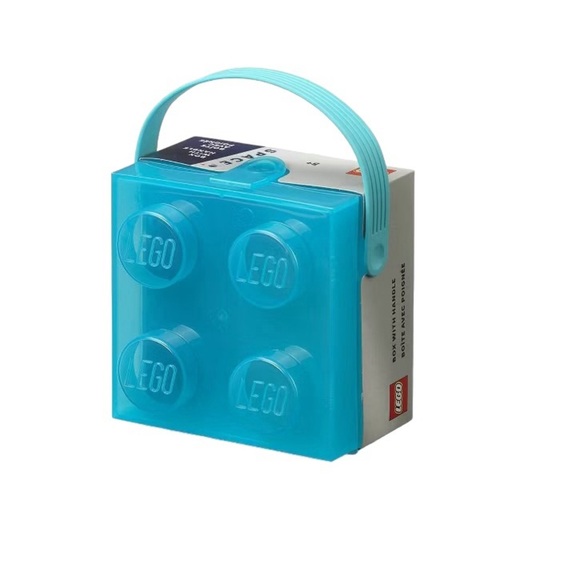 LEGO Translucent Box with Handle Blue. - Picture 1 of 4